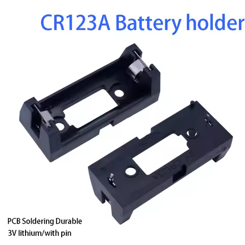 CR123A battery holder 16340 battery box LIR123A battery holder single cell battery PCB with pins
