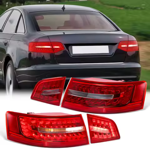 Taillight Assembly For Audi A6 C6 S6 Quattro RS6 Saloon Sedan 2009 2010 2011 Brake Reversing Lamp Tu