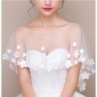 Wedding Cape Bridal Bolero Women Evening Party Dress Cape Bolero Femme Mariage Summer Lace Bridal Sh