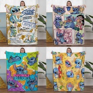 Cartoon Cartoon Anime Stitch Flannel Blanket Digital Printed Nap Blanket Sofa Blanket