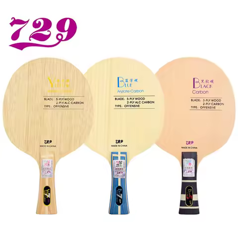 Friendship 729 Table Tennis Blade Black/ Yellow/ Blue Arylate Carbon Offensive racket ping pong bat 