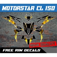Motorstar CL 150 full body decals, free rim decals