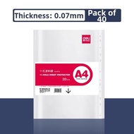deli | Transparent File Protection Sleeve 11-hole