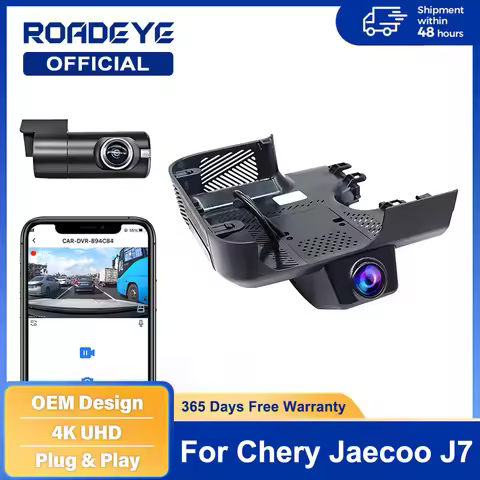 4K HD Night Vision Car DVR for Chery Tansuo 06 Tiggo 7 Sport Fulwin T6 Jaecoo J7 2023 2024 2025 Wi-F