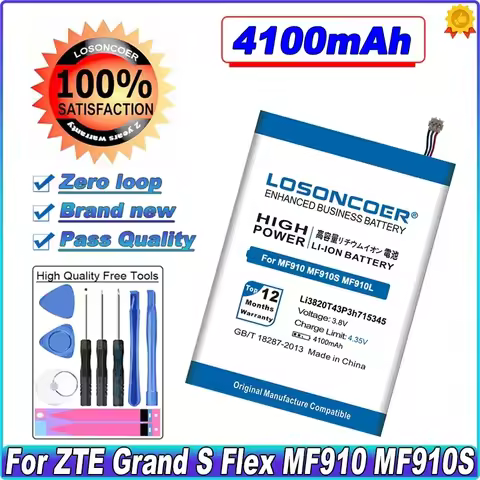 4100mAh LI3823T43P3H715345 Li3820T43P3h715345 for ZTE Grand S Flex / For ZTE MF910 MF910S MF910L MF9