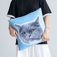 【客製化禮物】定製方形抱枕靠枕 寵物貓狗車枕 背面可印字或圖