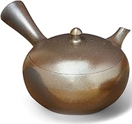 J-kitchens Tokoname Ware Teapot, Easy to Use, Natural, 8.5 fl oz (240 cc), Made in Japan