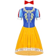 M-XXL เครื่องแต่งกายวันฮาโลวีนโอเวอร์ไซส์ + ชุดคอสเพลย์สโนว์ไวท์สำหรับผู้หญิงผู้ใหญ่ + เดรสโชว์เวทีส