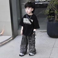 Summer Trendy Simple Boy 3d Boy Cotton Short Sleeve T-shirt Boy Cool Boy Retro Boy T-shirt