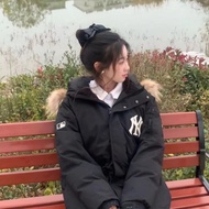 New Hàn Quốc MLB phiên bản dáng cao Mỹ Phiên Bản NY Yankees Áo khoác phao mùa đông Dày Giữa Chiều Dà