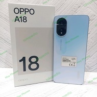 Oppo A18 4/128GB Handphone Second Fullset Batangan Original