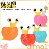 ALA Bathroom Organizer, Suction Cup Cartoon Snail Storage Rack, Portable Wall Mounted Multifunctional Toothbrush Holder