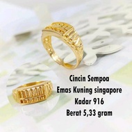 Cincin Sempoa emas kuning singapore 916 persen 356Ct Murah