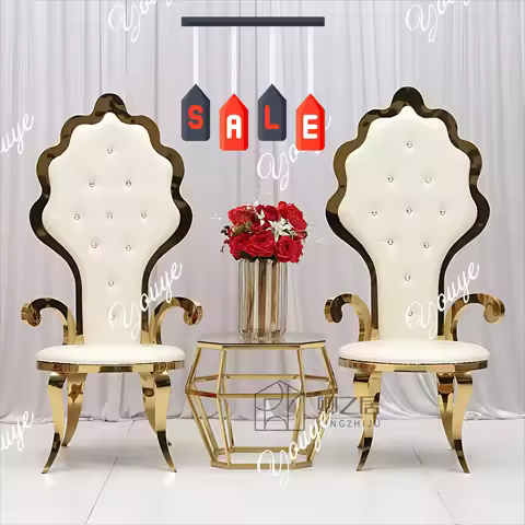 Stainless Steel King Wedding Furniture Wedding Banquet Throne King Chair Hotel Wedding Fashion Desig