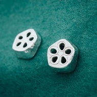 秋葵銀耳環 - 秋葵蔬菜 - 穿孔 - 日本侘寂