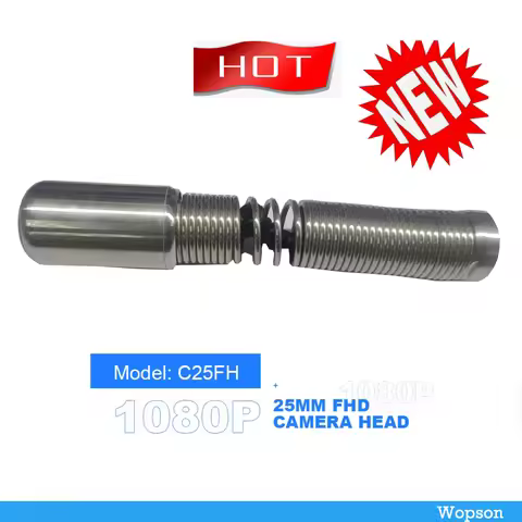 Wopson imported own brand custom metal 25*135mm HD cctv camera pipe inspection camera with 1920*1080