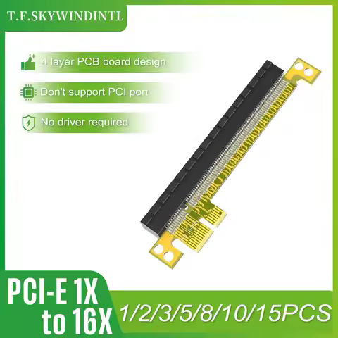 PCIe X1 to X16 Riser Card PCI Express 1X to 16X Slot Extender Adapter Converter Board Connector for 