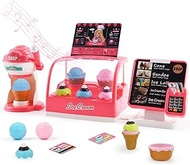 Pretend Role Play Ice Cream Shop Toy for Boys and Girls with Ice Cream Maker Machine, Cash Register and Fake Ice Creams, Play Food Dessert Set for Kids Age 3 4 5 6