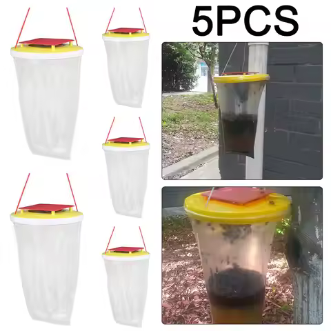 1-10PCS set Fly Trap Hanging Fly Catcher Non-toxic Fly Lure Bag Pest Trap With Bait Insect Bug Kille
