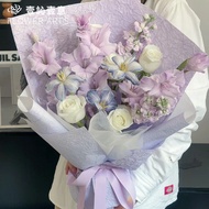 bouquet wrapper Handmade Floral Crepe Paper Stone Texture Wrapping Paper Light Luxury Crepe Art Pape