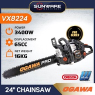 OGAWA PRO VX8224 Heavy Duty Chainsaw 24" Bar & Chain