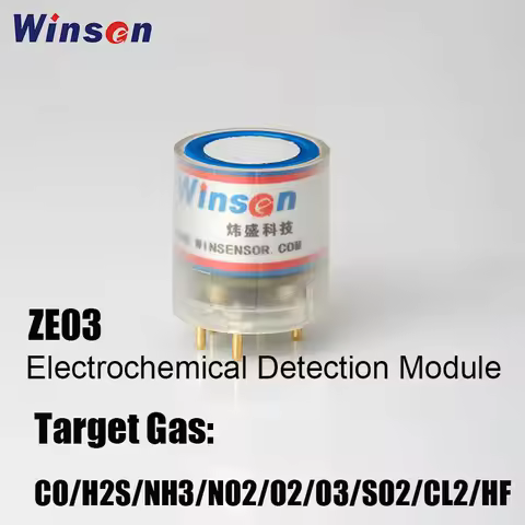 2PCS Winsen ZE03-CO/SO2/NO2/O3/H2S/O2/NH3/C2H4/CL2/HF/HCL Gas Detection Module High Sensitivity UART