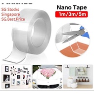 3M 5M Magic Nano Tape Transparent Reusable Waterproof Adhesive Tape Double Sided Cleanable Tape Home