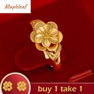 Pure 916 Gold Ring from Women's nasasangla Flower Open Ring Adjustable Gold Jewelry