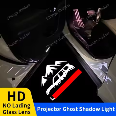 2pcs LED Car Door Welcome Light Projector Light Ghost Shadow Courtesy Atmosphere Light For Land Crui