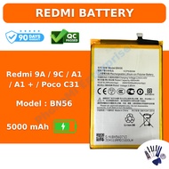 Redmi Battery Compatible for Redmi 9A / 9C / A1 / A1+ / Poco C31 Battery BN56