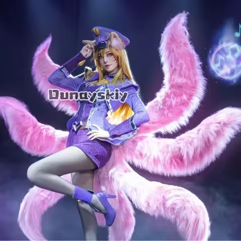 Ahri Cosplay Costume Game Popstar Singer Ahri Cosplay Costume Nine-tailed Fox Ahri Cosplay Suit Hall
