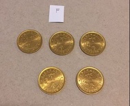 1979年1角硬幣5個（金光閃閃）45年歷史