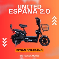 -TM- SEPEDA LISTRIK UNITED ESPANA 2.0 EBIKE 350 WATT BERGARANSI E-BIKE