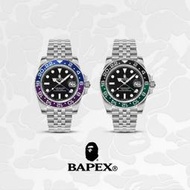 【快速出貨】BAPEX TYPE 2 時尚雙色雪碧圈錶盤猿力士指針手錶穿搭多巴胺