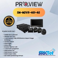 Proview SM-MDVR-401-4G Paket CCTV Mobil 4 Kamera Mobile CCTV 4CH Kit