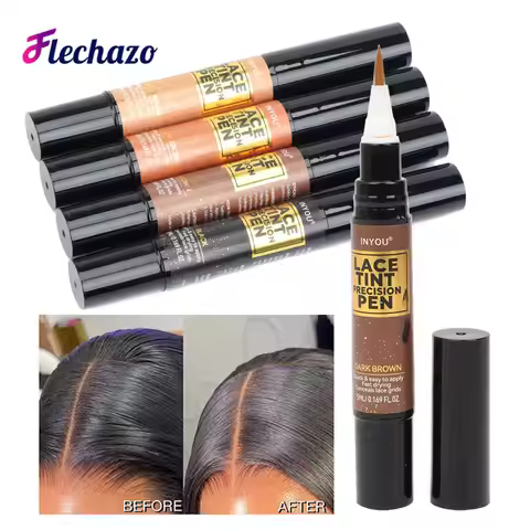 Lace Tint Pen Tinted Lace Precison Parting Pen Black Medium Dark Light Brown 5Ml 0.17Oz - Wig Lace T