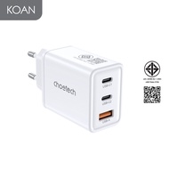 Choetech PD 65W 3 Ports USB-C 2 Ports and USB-A TH Plug-White