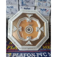 ornamen pvc kotak emas fitting plafon PVC 60x60