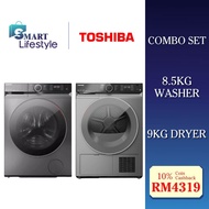 [COMBO SET] Toshiba 8.5KG Front Load Washer TW-BK95GF4M(SK) + 9KG Heat Pump Dryer TD-BK100GHM(SK)