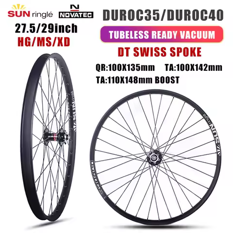 SUNRingle DUROC35 40 MTB Bike Wheelset 27.5/29inch Novatec D041/D042 Dt Swiss Spoke Tubeless Ready V