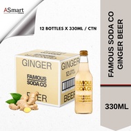 [Carton Deal] Famous Soda Co Ginger Beer 330ml x 12 Bottles – Sugar-Free | Non-Alcoholic | ASMart Ch