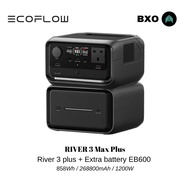EcoFlow Portable Power Station RIVER 3 Max Plus, RIVER 3 Plus with EB600 Extra Battery, Expand Capac