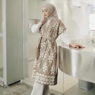 ZUDEVA - Megumi Vest Tenun - Vest Outer Batik Tenun Atasan Batik Modern