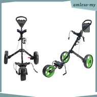 [AmlesoMY] Foldable Lightweight Golf Cart Lightweight Accessories Golf Bag Pull Cart Push Pull Golf 