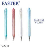 FASTER Luminie Blue ink 0.5 CX718 GEL PEN ปากกาเจล ลูมินี่ ฟาสเตอร์0.5 (12ด้าม)