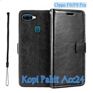 Case Untuk Hp Oppo F9 F9 Pro Flip Cover Wallet Sarung Hp Casing Dompet Flip Magnet