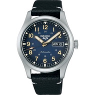 Seiko 5 Sports Black Leather Strap Men Watch SRPG39K1P