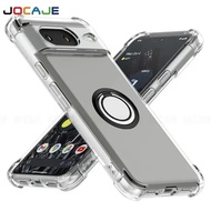 For Google Pixel 9A 2025 Transparent Phone Case with Anti Vibration Ring Holder For Google Pixel 9 8