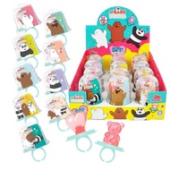 12 Pcs Licensed YLF Disney We Bare Bears Diamond Ring Candy Assorted Fruit Flavour HALAL