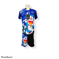 kaos Jersey voli volly Mizuno motif kartun doraemon bahan tebal printing murah bisa cod
